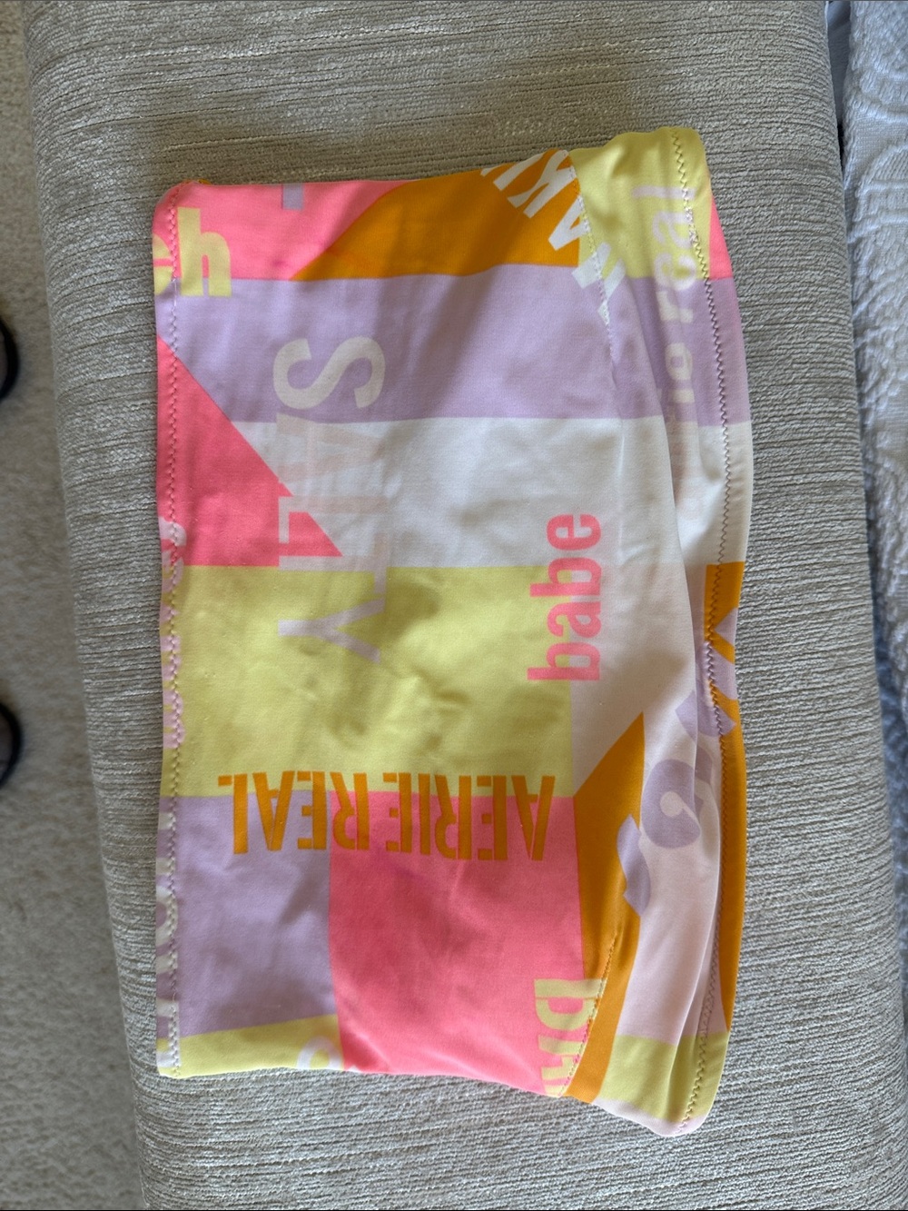 Aerin Women's Bandeau Bikini Top in Pink, Yellow, Lavender, Orange & White